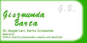 giszmunda barta business card